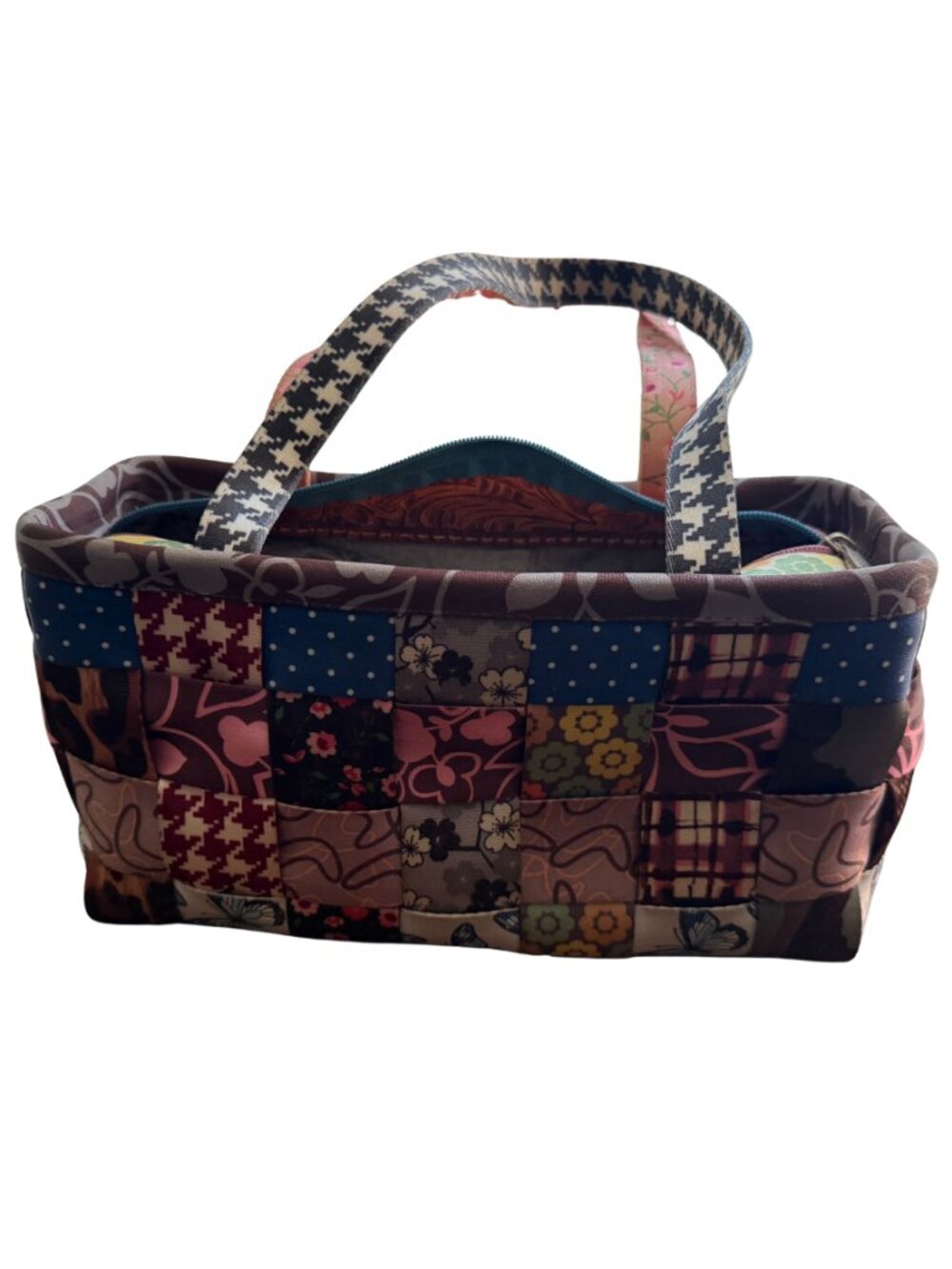 Harveys Seatbelt FLORAL PATCHWORK BOXY PURSE TOTE BAG Flowers Limited Edition